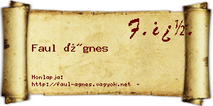 Faul Ágnes névjegykártya
