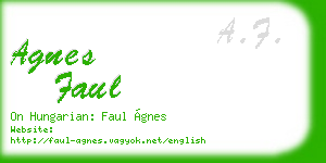 agnes faul business card